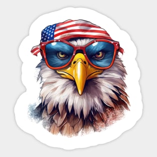 Cool American Eagle Portrait #5 Sticker